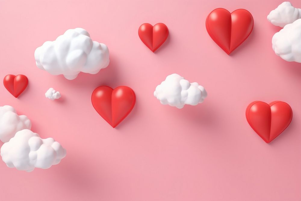 Hearts shape cloud background backgrounds red celebration.