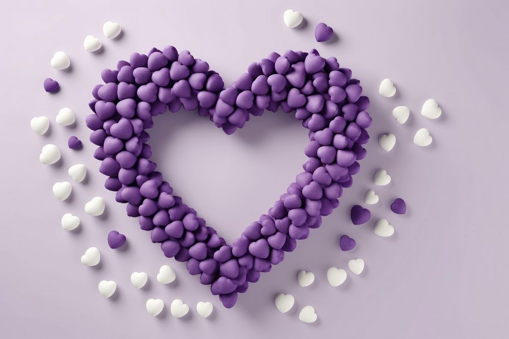 Purple heart background pill antioxidant medication.