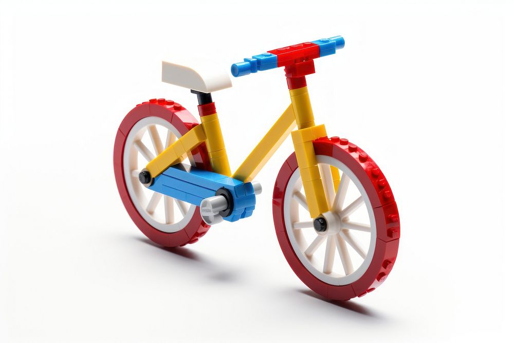 Bicycle bricks toy tricycle vehicle wheel.