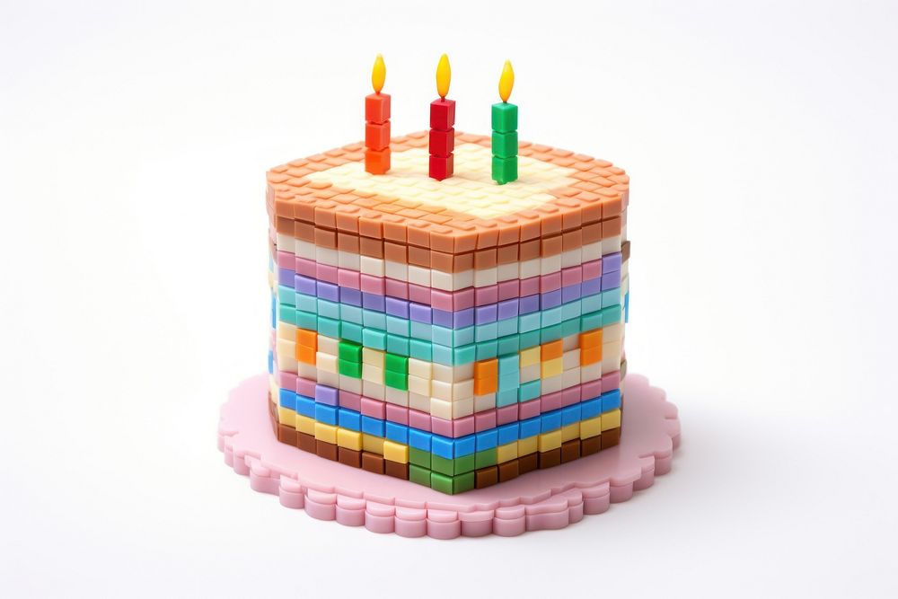 Birthday cake bricks toy dessert food anniversary.