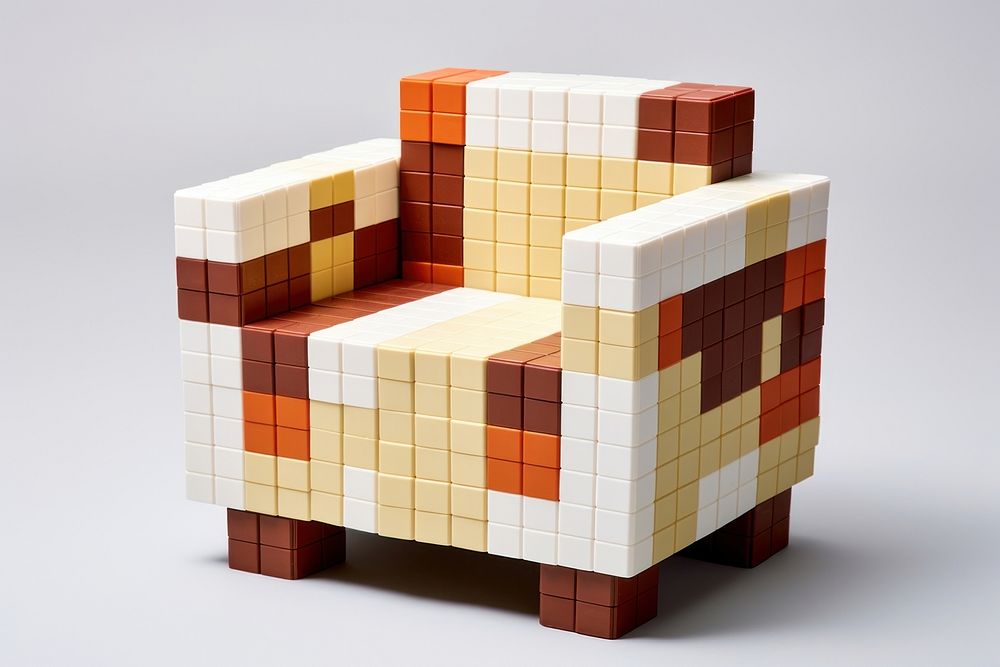 Chair bricks toy furniture armchair art.