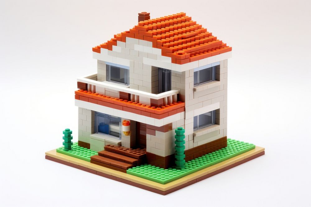 Home bricks toy miniature architecture dollhouse.