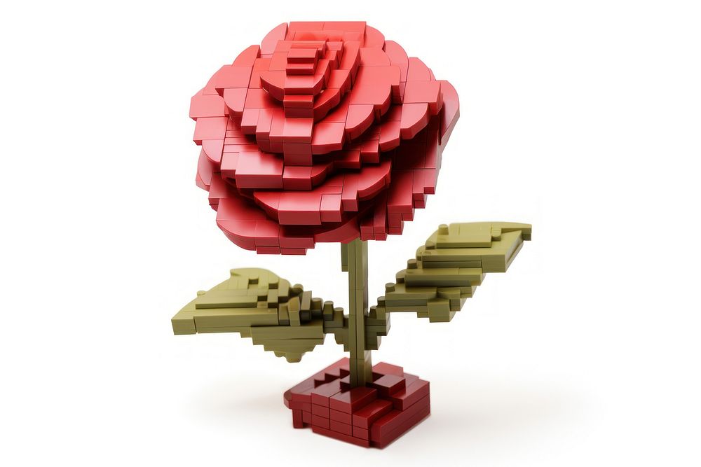 Roses bricks toy art flower plant.