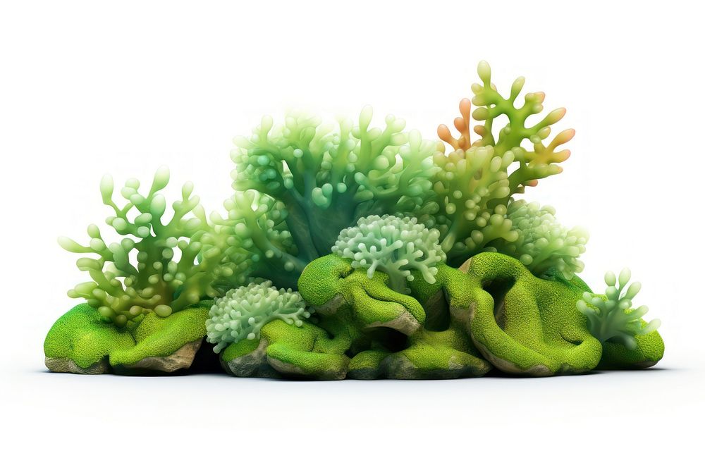Coral reefs with algae nature plant green.
