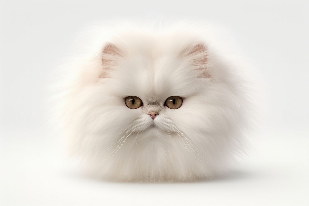 Cat head shape mammal animal white.