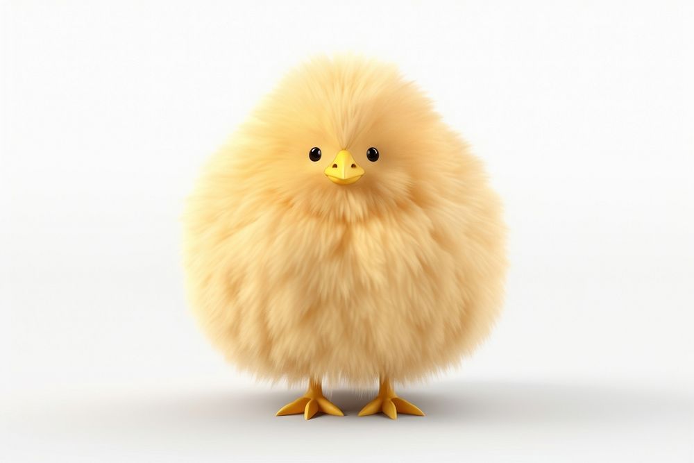 Chicken shape animal fluffy bird.