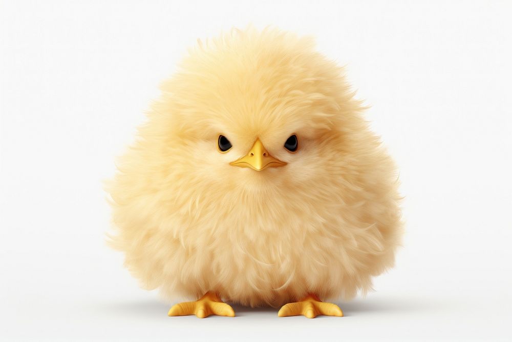Chicken shape animal fluffy bird.