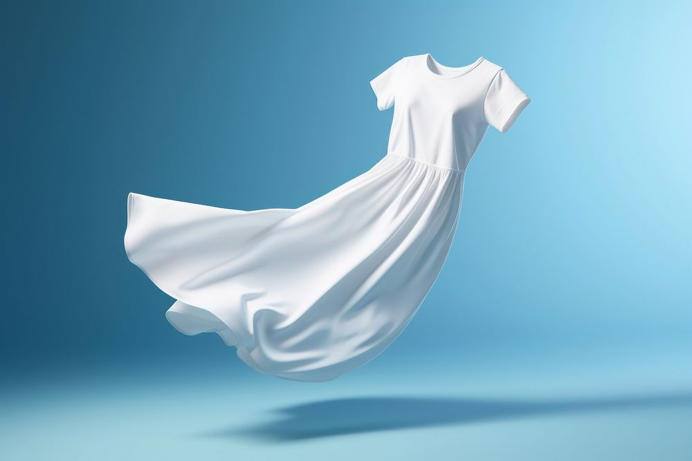 White dress fashion gown crumpled.