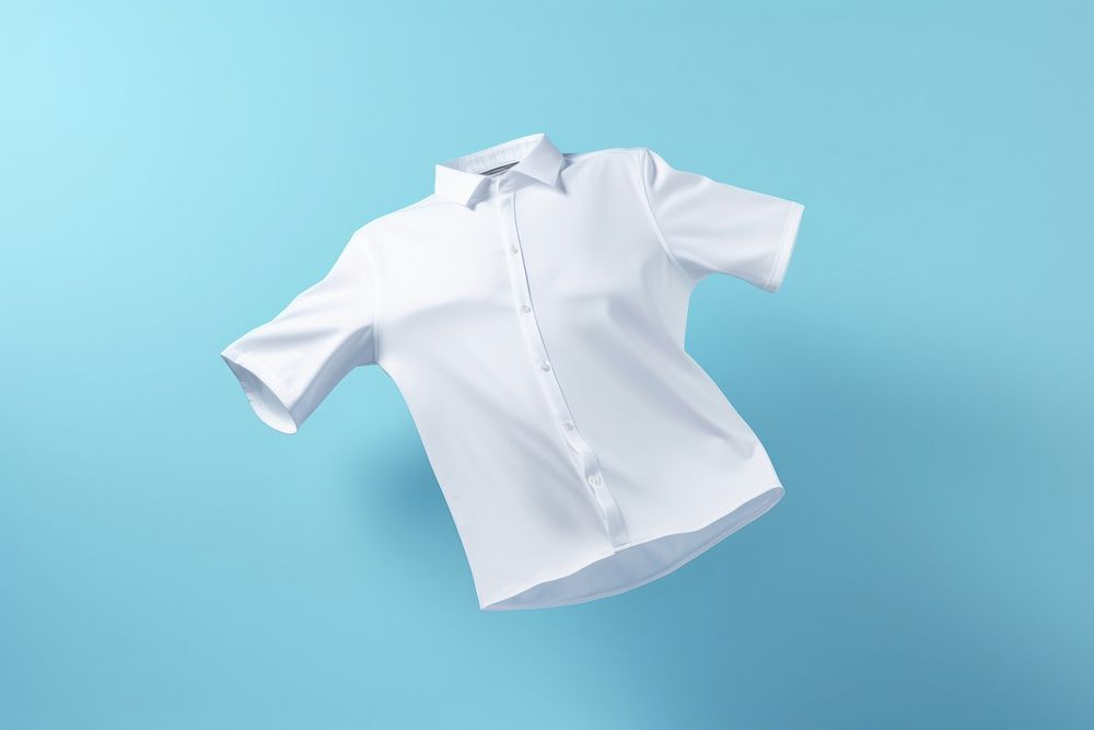 White shirt sleeve blouse coathanger.