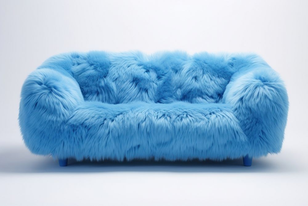Blue sofa furniture relaxation loveseat.
