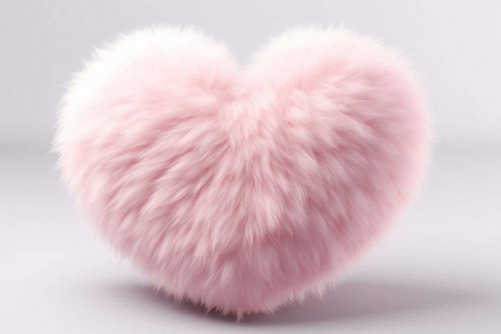 Heart fur softness textile.