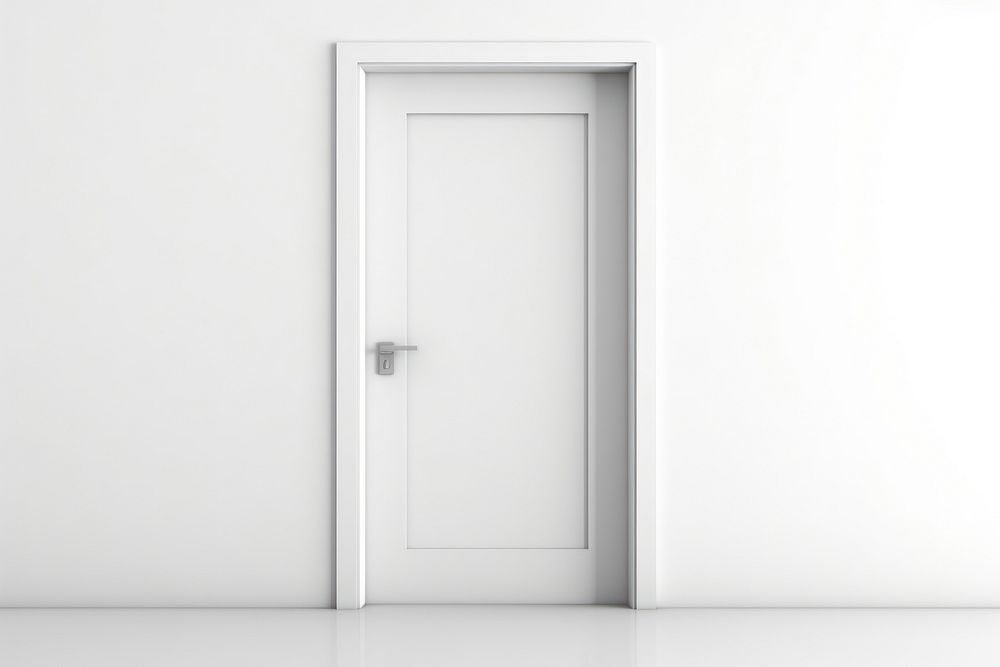 Minimal door white architecture protection.
