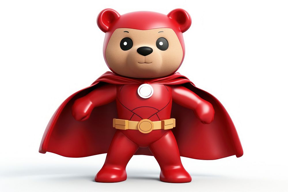 Super hero bear toy representation futuristic.