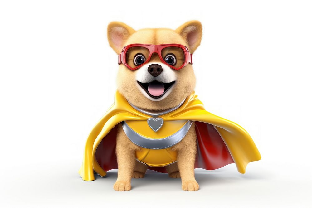 Super hero dog figurine mammal animal.