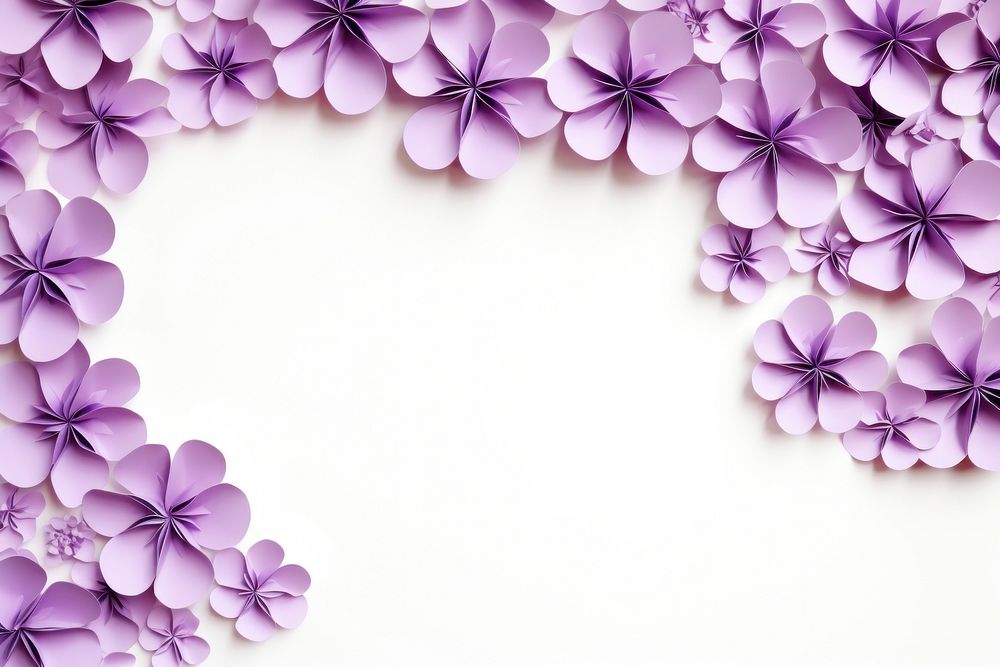 Violet flower floral border backgrounds pattern nature.