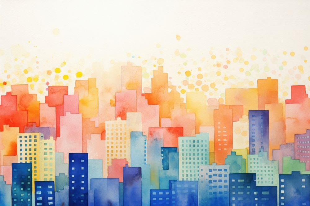 City backgrounds painting art.