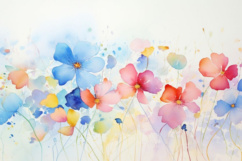 Flower backgrounds painting pattern.