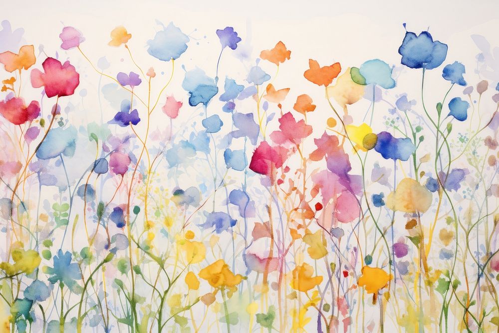 Floral backgrounds painting outdoors.