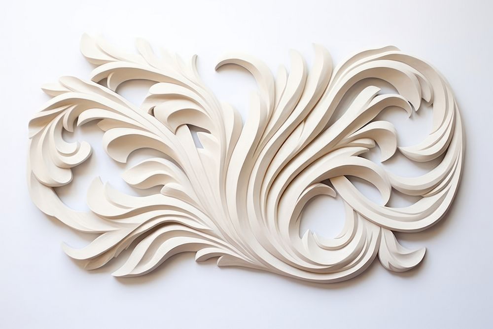 Wood pattern art relief white.