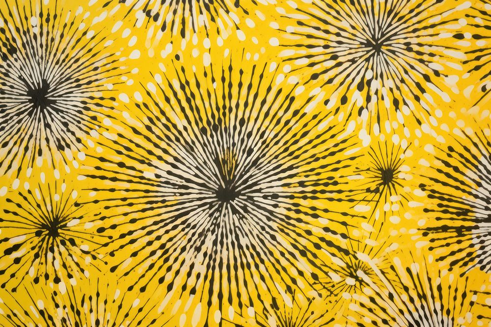 Yellow and silver fireworks backgrounds pattern art.