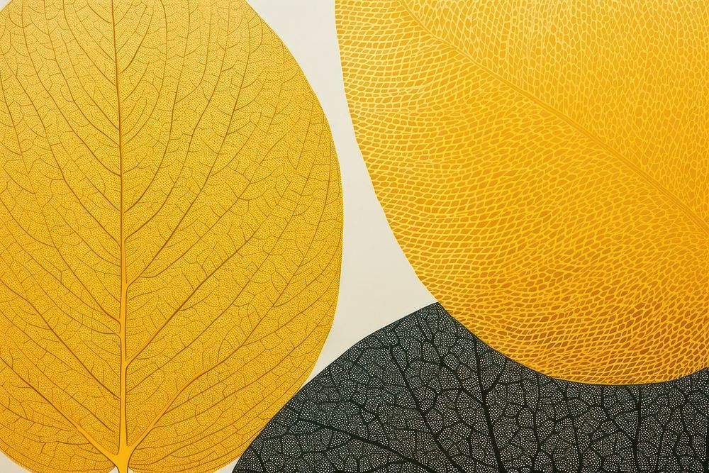 Yellow leaf Risograph printing backgrounds texture plant.