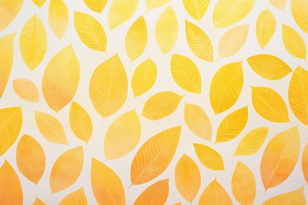 Yellow leaves Risograph printing backgrounds pattern texture.