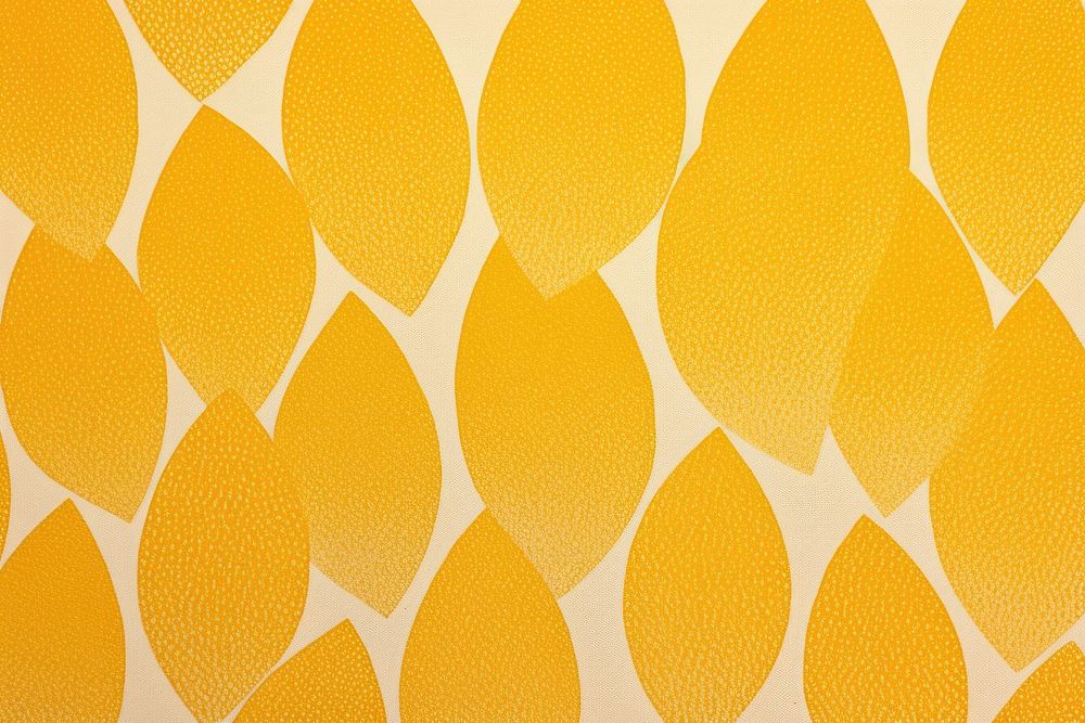Yellow leaves Risograph printing backgrounds repetition wallpaper.