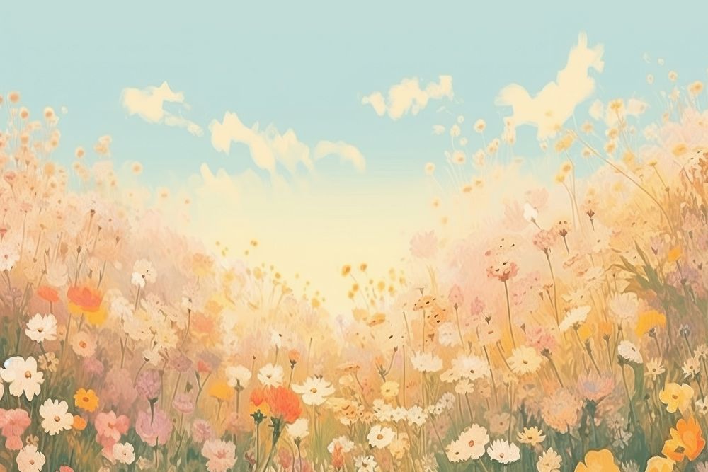 Aesthetic summer meadow background backgrounds landscape outdoors.