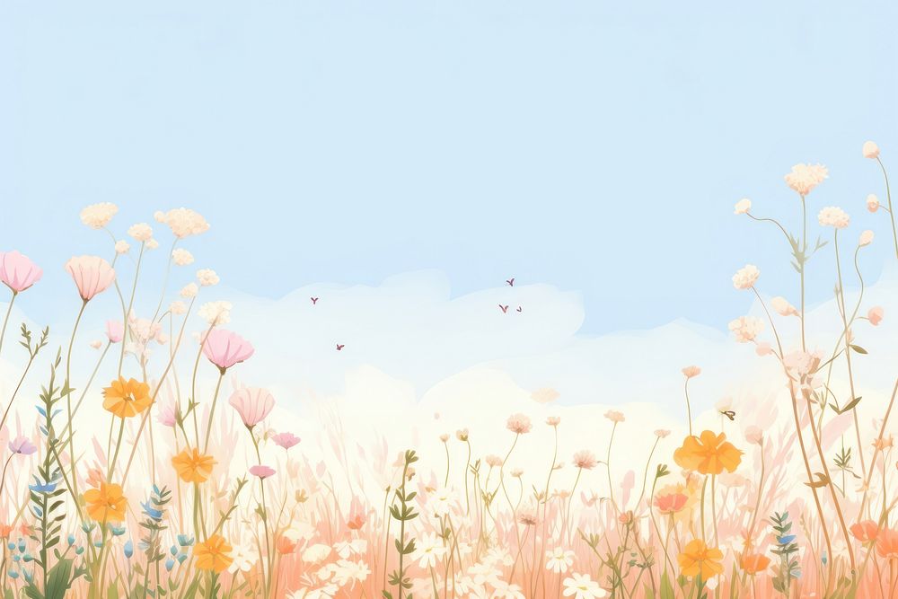 Aesthetic summer meadow background backgrounds outdoors flower.