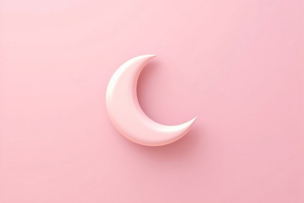 Aesthetic Pink sky background with crescent moon background shape pink electronics.