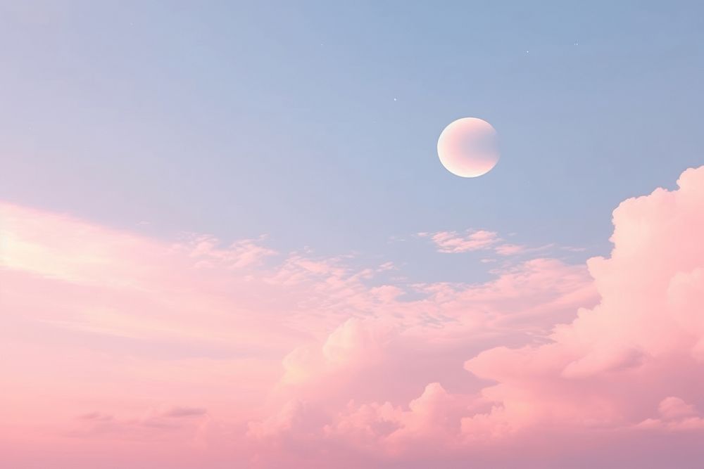 Aesthetic Pink sky background with crescent moon background backgrounds astronomy outdoors.