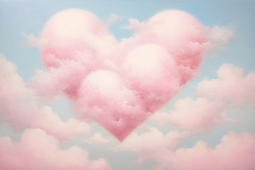 Hearts of cloud backgrounds outdoors nature.