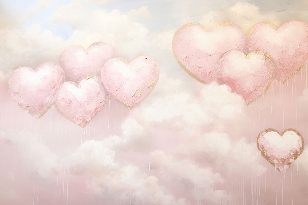 Hearts of cloud backgrounds creativity balloon.