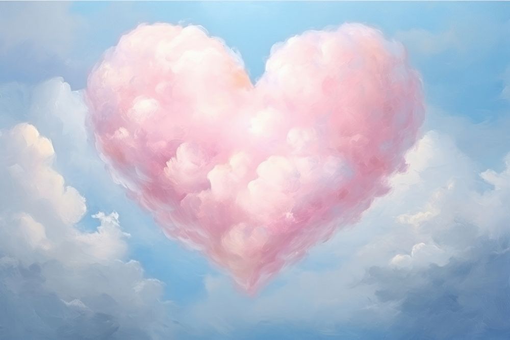 Hearts of cloud backgrounds tranquility creativity.