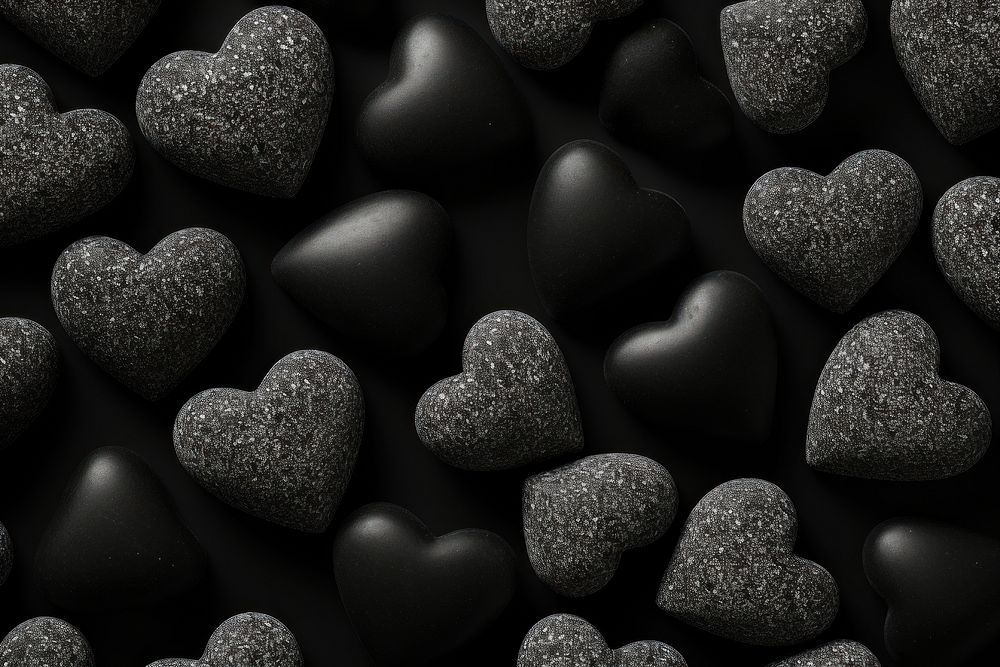Bubble hearts wrap texture black backgrounds confectionery.