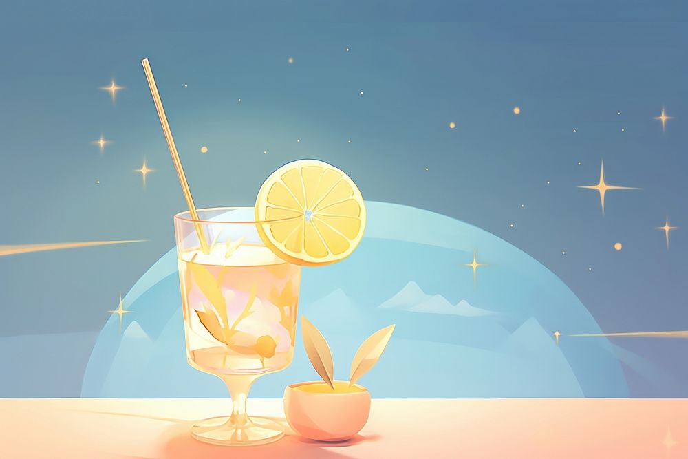 Aesthetic cocktail background drink glass refreshment.