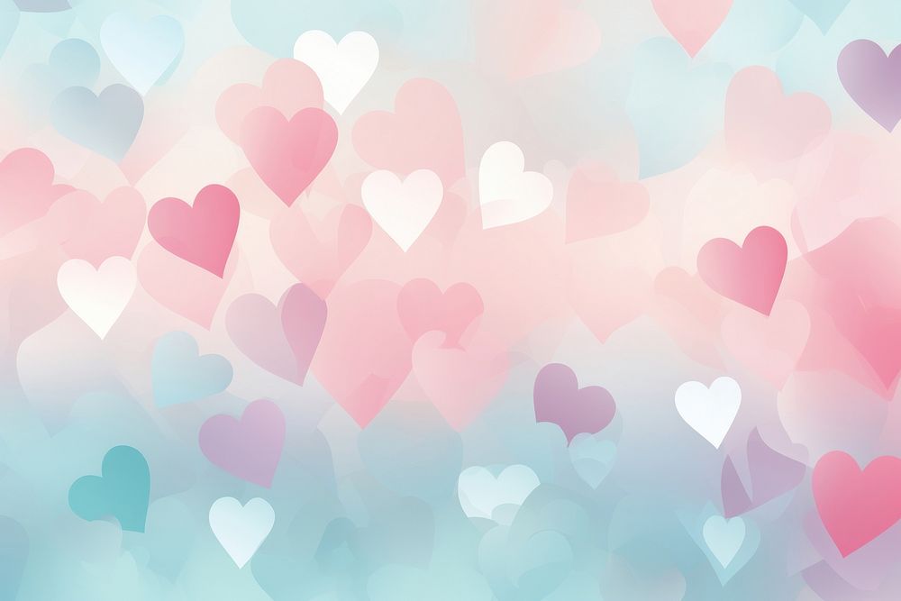 Pastel hearts backgrounds defocused abstract.