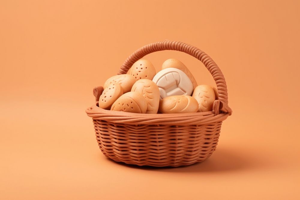 Breads in basket food cute recreation.