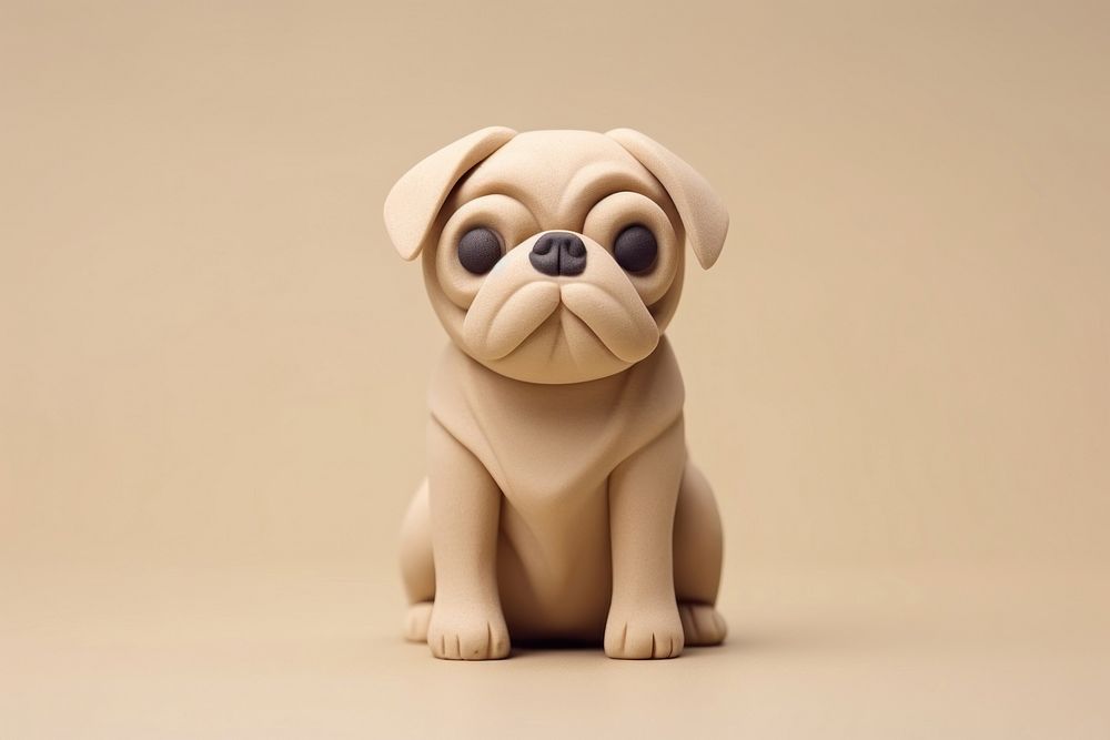 Pug figurine animal mammal.