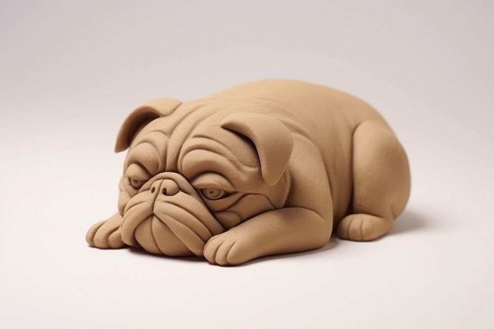 Sleeping pug bulldog animal mammal.