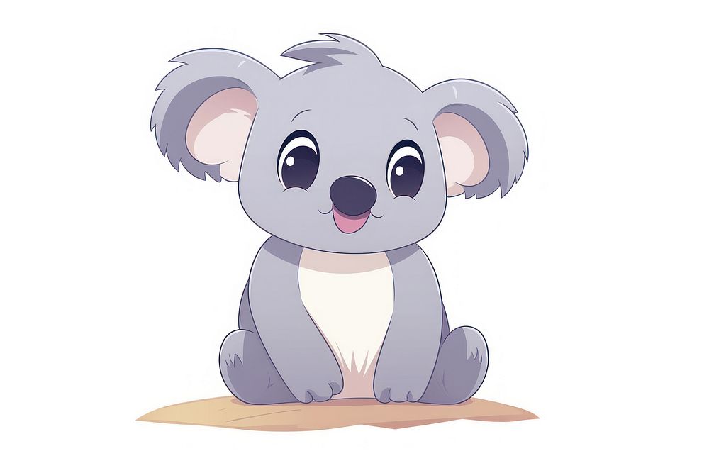 Cute baby koala cartoon mammal animal.