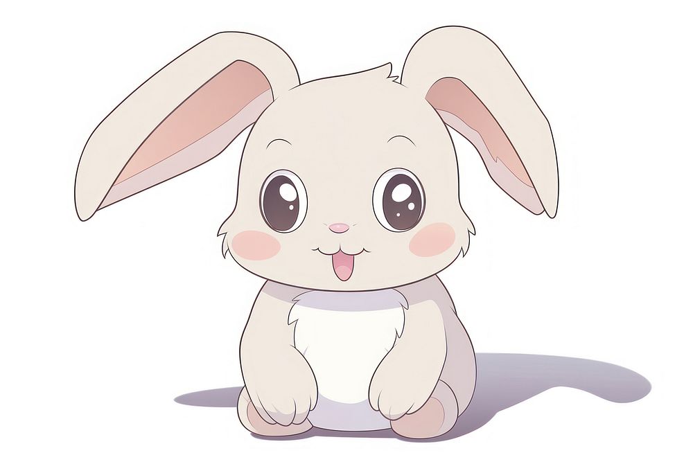 Cute baby Rabbit cartoon mammal animal.