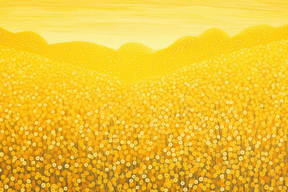 Field of yellow flowers landscapes backgrounds tranquility agriculture.