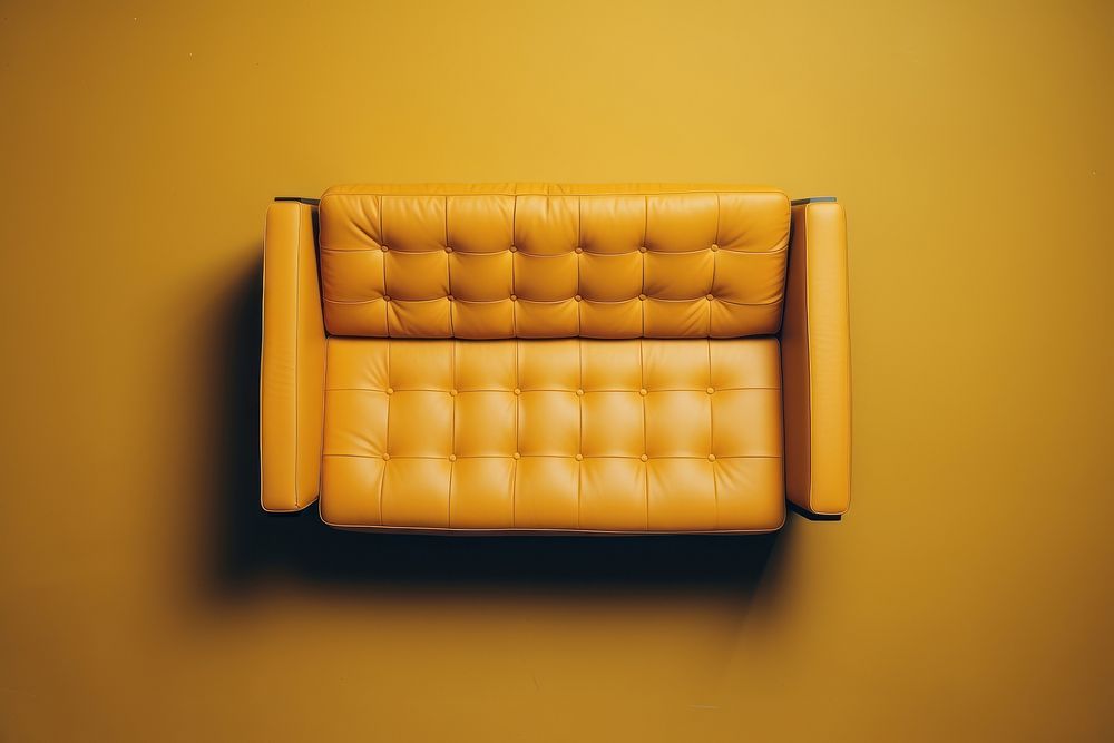 Sofa furniture yellow chair.