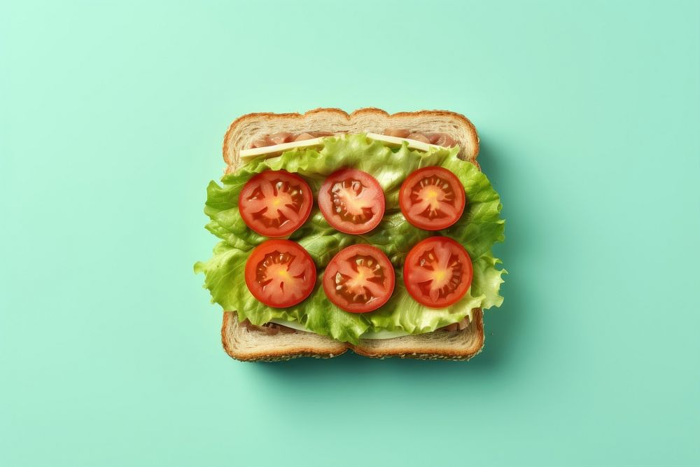 Sandwich bread food vegetable.