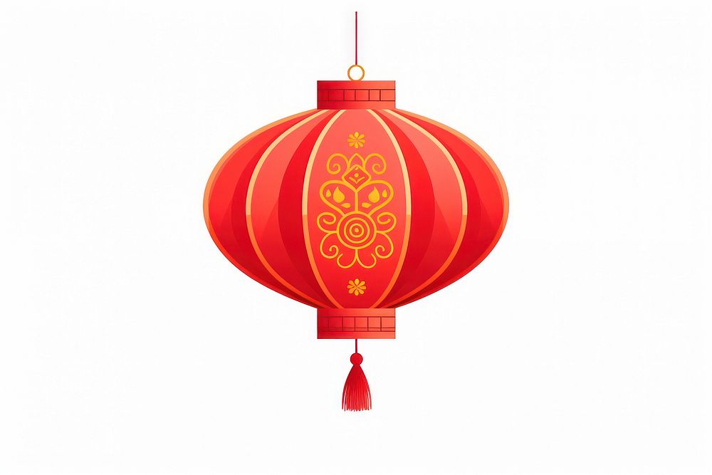 Chinese lantern white background architecture celebration.