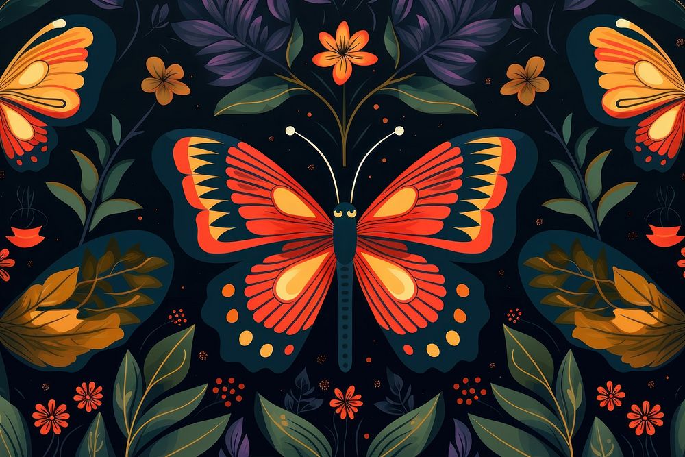 Butterfly pattern graphics invertebrate.