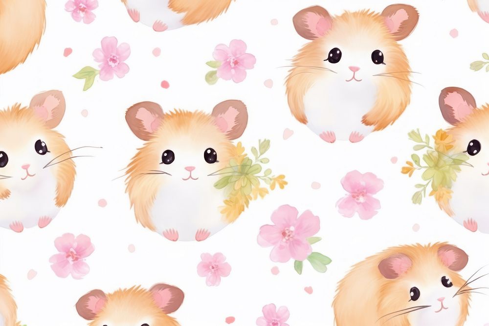 Hamster backgrounds pattern mammal.
