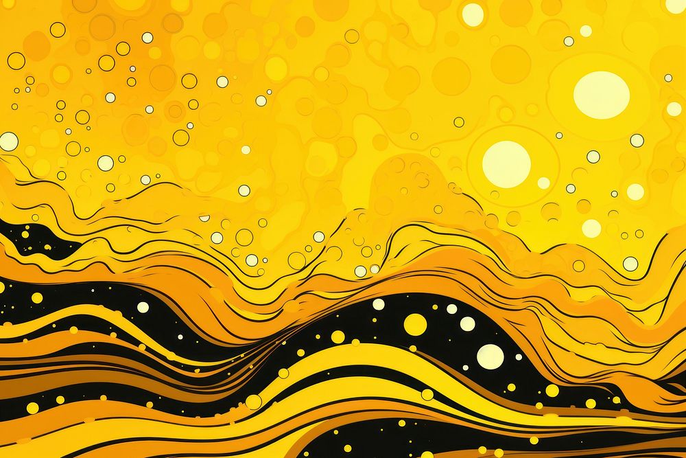 Illustration yellow Trippy background backgrounds pattern abstract.
