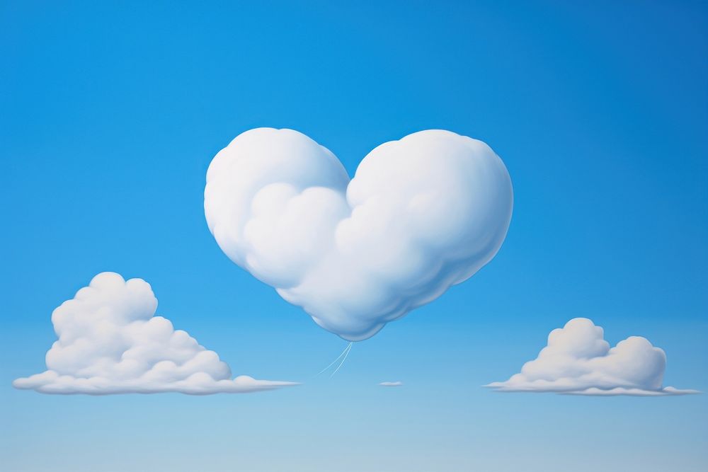 Minimal space a heart shaped cloud sky outdoors nature.